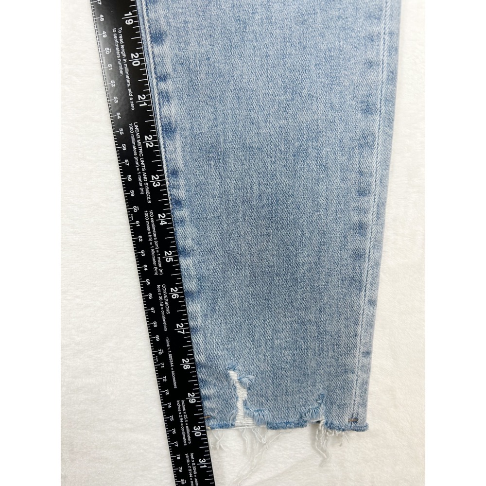 BKE Payton Mid Rise Skinny Jeans Light Wash Raw Hem 28x30 Womens Light Blue - Picture 3 of 12